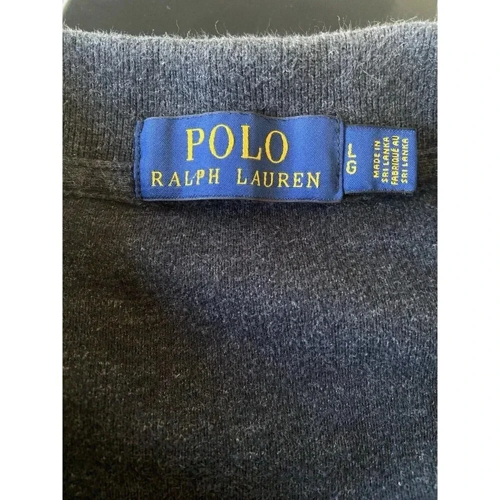 Polo Ralph Lauren Men's Polo Shirt Size Large Dark Gray Cotton